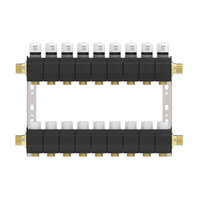 Systèmes complets de débitmètres pour circuits de chauffage radiant par le sol hydronique en laiton nickelé PPA EMS09.3 PN10 – Installation facile