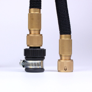 Tuyau d'arrosage extensible vert 25FT 100FT avec buse de pulvérisation pour lavage de voiture et arrosage - Product Image 5