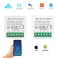 Module intelligent Wi-Fi Zigbee Touchmi Tuya pour variateur d'éclairage et rideaux, interrupteur intelligent 1 voie/2 voies avec télécommande Tuya