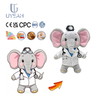 UYEAH OEM ODM CE CPC EN71 Peluche Éléphant Docteur Personnalisée, Cadeaux, Peluches Animaux Mignons et Doux, Poupées en Peluche Personnalisables