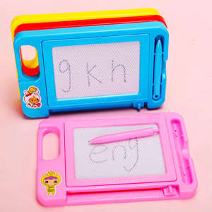 Papan gambar ajaib untuk anak-anak, papan tulis kartun, mainan gambar grafiti plastik, papan gambar ajaib dengan stempel untuk anak-anak - Product Image 2