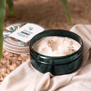 OEM ODM vegano 200ml di burro per il corpo di cocco per la <span class=keywords><strong>pelle</strong></span> <span class=keywords><strong>molto</strong></span> <span class=keywords><strong>secca</strong></span> 96 ore nutriente per l'umidità della <span class=keywords><strong>pelle</strong></span> naturale corpo di BEURRE - Product Image 1