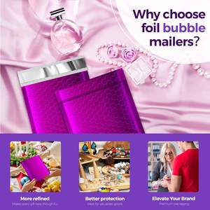 Bolsa de Burbujas Morada Brillante Mate, Resistente a Impactos y al Agua, para Envíos, Logística de Comercio Electrónico, Bolsa de Embalaje con Burbujas - Product Image 6
