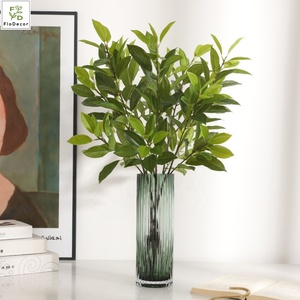 Üst satıcı yapay Ruscus aculeleaves festivali düğün dekorasyon için limon yaprağı dalları gerçek dokunmatik bırakır - Product Image 1