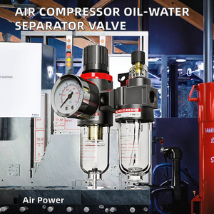 Separador de Aceite y Agua para Compresor de Aire AFC2000/BFC4000/AFR/AR, Válvula Reductora de Presión, Filtro Neumático de Doble Función, Tamaño de Puerto 1/4, 1 Unidad - Product Image 2