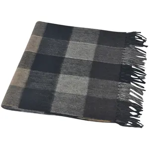 BLUE PHOENIX Shemagh Scarf New Tartan Check Custom Winter Merino Wool Style Men Customer Designs Workable 17-0503 50 Days 200pcs