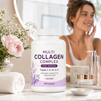 Kapsul Kolagen Kompleks untuk Wanita Multi Tipe I II III V X Biotin Vitamin C HA 240 Kapsul