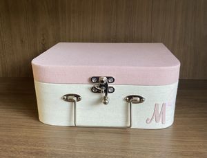 Valise personnalisée argentée pour bébé garçon boîte à souvenirs <span class=keywords><strong>de</strong></span> <span class=keywords><strong>naissance</strong></span> organisateur nouveau-né vêtements couverture douche valise coffret cadeau - Product Image 3