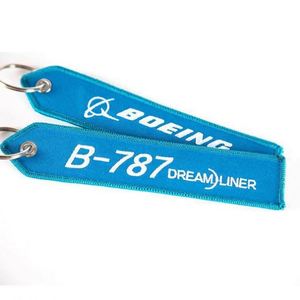 Custom Embroidery Company Logo Name Fabric Label Keyring Ring Chain Promotional Keychains & Carabiners - Product Image 6