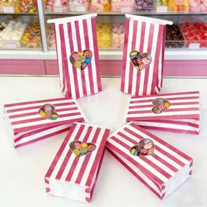 Bolsas de Regalo Personalizadas con Logotipo, Color Rosa, para Fiestas Infantiles, Bolsas de Papel Resistentes a la Grasa, Materiales Reciclados, Cierre Metálico - Product Image 5