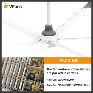 VFans 6 aspas 2M DC Motor HVLS ventilador elegante patrón de madera aspas ventilador de refrigeración para cafetería escuela Hotel sala de estar - Product Image 5