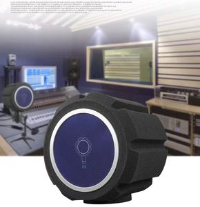 Escudo de aislamiento de micrófono de grabación de estudio Bufu con filtro Pop y soporte de trípode para micrófonos de condensador y <span class=keywords><strong>Yeti</strong></span> azul - Product Image 4