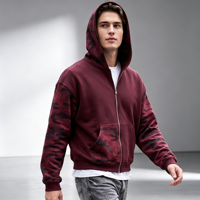 Blouson court zippé tendance pour homme, style streetwear transfrontalier, camouflage patchwork, coupe ample, en polyester/coton/métallisé