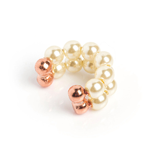 Gemnel S925 plaqué or 18 carats, boucles d'oreilles à double rangée de perles <span class=keywords><strong>Pema</strong></span>, mode, vente en gros, boucles d'oreilles de mariage, bijoux fins pour femmes - Product Image 4