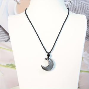 Collar con Colgante de Obsidiana Plateada de Alta Calidad Crystalhola, Tallado con Impresión Digital, 2.5cm, 10g, Tendencia de Moda - Product Image 4