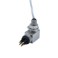 Conector Marino IP68 de Ángulo Recto, Impermeable, de 5 Pines, Macho/Hembra, de Latón con Baño de Oro, 100-1500V, para Cable, Conector ROV