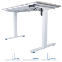 Bureau debout électrique intelligent Hetium, moderne et ergonomique, avec moteur unique, pour cadre dirigeant, réglable en hauteur, avec contrôleur