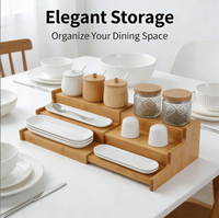Étagère à épices réglable en bambou à 3 niveaux, organisateur de condiments, support de rangement vertical pour armoire de cuisine