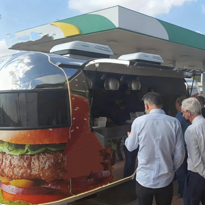 Chariot de nourriture gourmet multifonctionnel vintage viral, bar mobile, véhicule pour commerce de détail - Product Image 3