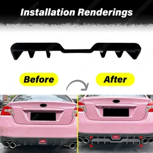 สำหรับ WRX STI VA ปี 2015 2016 2017 2018 2019 2020 2021 ชุดแต่งสปอยเลอร์ลิปดิฟฟิวเซอร์กันชนหลังรถยนต์ - Product Image 2