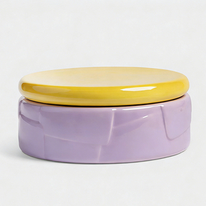 <span class=keywords><strong>Jalo</strong></span> - Tazón Redondo de Cerámica Hecho a Mano con Grabado en Relieve, Vacío, para Aromas/Cera, Decoración del Hogar, Día de San Valentín - Product Image 1
