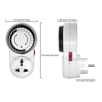 Minuteur programmable 24 heures, interrupteur minuterie universel, prise mécanique 220V 16A, prise européenne, prise EU, prise murale EU