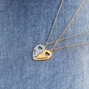 สร้อยคอพร้อมจี้รูปหัวใจสำหรับเพื่อนรัก2คู่ของขวัญ BFF - Product Image 5