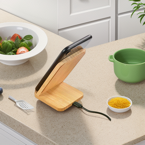 Station de <span class=keywords><strong>charge</strong></span> sans fil en bois de bambou, support de <span class=keywords><strong>charge</strong></span> par <span class=keywords><strong>induction</strong></span> pour téléphone pour <span class=keywords><strong>Xiaomi</strong></span>, pour Huawei, pour Samsung, autres appareils - Product Image 5