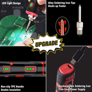 Portable bricolage Mini Kit de <span class=keywords><strong>fer</strong></span> à <span class=keywords><strong>souder</strong></span> sans fil batterie au Lithium à chaleur rapide Rechargeable coupe chaud <span class=keywords><strong>fer</strong></span> à <span class=keywords><strong>souder</strong></span> - Product Image 4