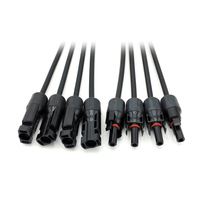 Y-Zweig 1 bis 4 Solar-PV-Kabel 4 mm2 1000V XLPO XLPE UV-Schutz Anpassen an Solar panel DC Active Stecker Buchse Verlängerung kabel