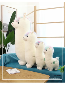 Peluche d'alpaga blanche - le cadeau en peluche mignon préféré, idéal pour les cadeaux d'anniversaire et de la Saint-Valentin pour les enfants - Product Image 4