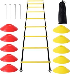 Agility <b>Ladder</b> & Speed Cones Training Set for Exercise Workout Equipment to Increase Quick Footwork - Product Image 1