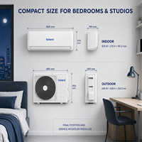 Climatiseur Solaire 9000 BTU, Système Hybride AC/DC Split Inverter, Alimentation Solaire 500W, Refroidissement Uniquement, Pour Usage Domestique et Chambres