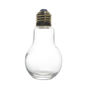 Tùy Chỉnh Rỗng 250Ml 16 Oz Rõ Ràng Đồ Uống Uống Ánh Sáng <span class=keywords><strong>Bulb</strong></span> Shape <span class=keywords><strong>Glass</strong></span> Juice Chai Với Vít Nắp - Product Image 1