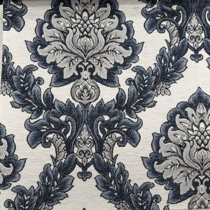 280cm Width Classic European <strong>Damask</strong> Design Black White Color Woven 100% Polyester Textured Interior Decor Jacquard Wall Covering - Product Image 3