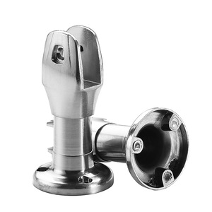 Zinc Alloy Toilet Partition <b>Bracket</b> Floor Mount Adjustable Support Bathroom Hardware Accessory - Product Image 1