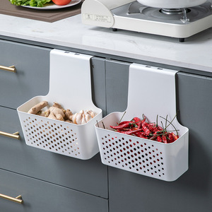 Panier de rangement mural Qianhe pour porte d'armoire, en PP blanc, organisateur de cuisine pour film alimentaire et condiments, petite taille - Product Image 3