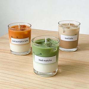 Bougie MW CANDLE parfumée au latte glacé, en cire de soja, dans un bocal en verre, décoration minimaliste pour la maison, bougie d'aromathérapie - Product Image 2
