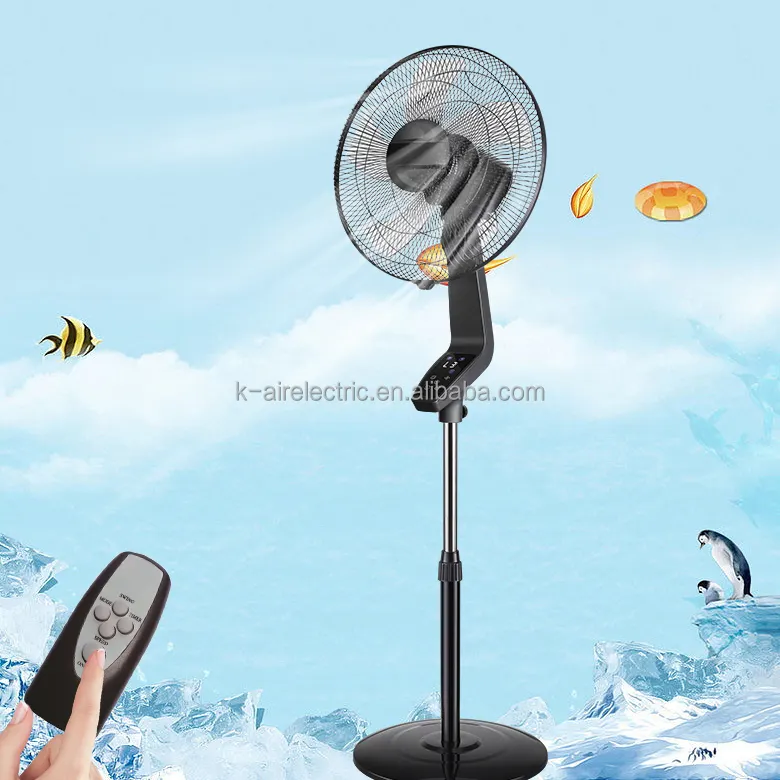 Pedestal eléctrico portátil Ventilador remoto para el hogar de 16 pulgadas con ventiladores de soporte de control remoto