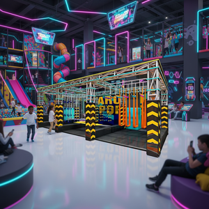 Terrain de jeu intérieur commercial pour enfants personnalisé <span class=keywords><strong>Parc</strong></span> Ninja Course Ninja Road Adventure Expansion Équipement d'amusement à vendre - Product Image 1