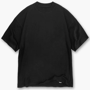 T-shirts en coton 100 % col rond, coupe ample et épaules tombantes, style oversize, vierges et unis pour hommes – Vente en gros - Product Image 2