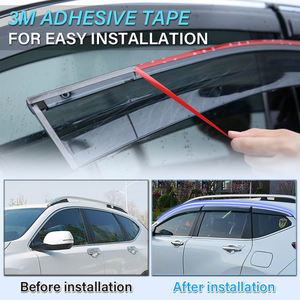 4x déflecteurs de fenêtre latérale pour <span class=keywords><strong>Ford</strong></span> <span class=keywords><strong>Fiesta</strong></span> Mk6 IV Hatch 2009-2017 pare-pluie pare-brise Grands accessoires de sourcils - Product Image 3