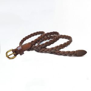 Cinturón de Cuero Genuino Trenzado para Mujer, Cinturón Casual de Piel de Vaca con Hebilla para Uso Diario y con Jeans - Product Image 2