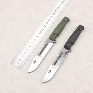 Couteau de survie multifonctionnel en acier inoxydable ER, petit couteau droit pour le camping en plein air, manche en bois personnalisable DIY - Product Image 3