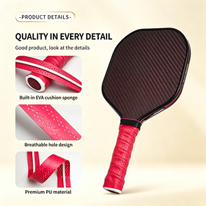 Cinta de Agarre para Bádminton de Goma Antideslizante Rosa con Diseño Perforado para un Mejor Control y Comodidad - Product Image 4