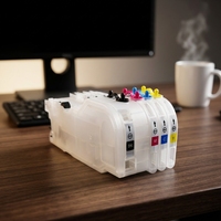 Cartouche rechargeable compatible Brother LC529XL 100 ml avec puces mis à jour, garantie 18 mois