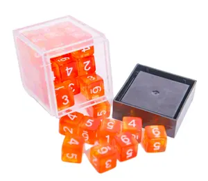 批发定制16毫米骰子带塑料盒热卖双色定制游戏骰子