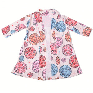 E2 Venta al por Mayor Bata de Terciopelo de Manga Larga para Bebé Niña, Personalizada, Impermeable, Reversible, Mezcla de Algodón - Product Image 1