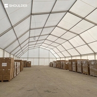 Grandes tentes polygonales temporaires pour ateliers industriels, entrepôts agricoles, résistantes au vent, préfabriquées, pour entrepôts aériens, extérieur