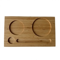 Plateau de service rectangulaire moderne en bambou naturel pour aliments, boissons, décoration, maison, cuisine, salle de bain, table basse, lit